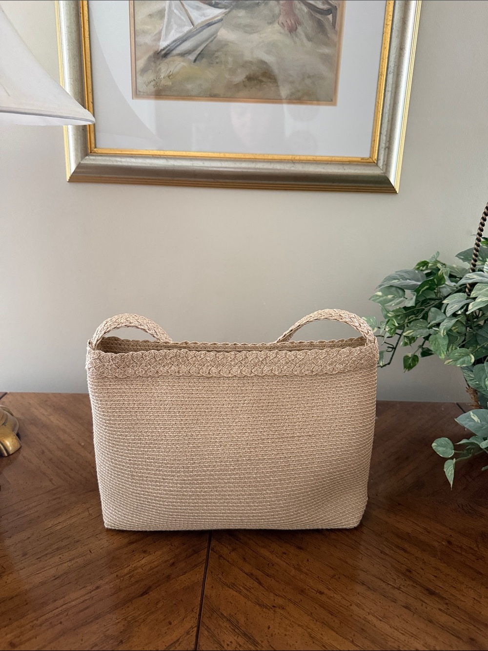 Talbots Beige Woven Tote